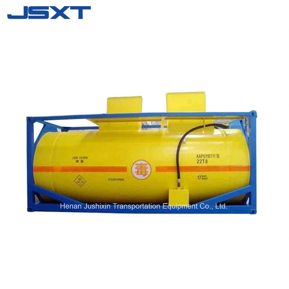 20feet T50 LPG/Chlorine/Refrigerant/Hydrogen Fluoride Anhydrous/Ammonia/Ethylene Oxide Gas ISO Portable Storage Cargo Bulk Tank Containers for Sale