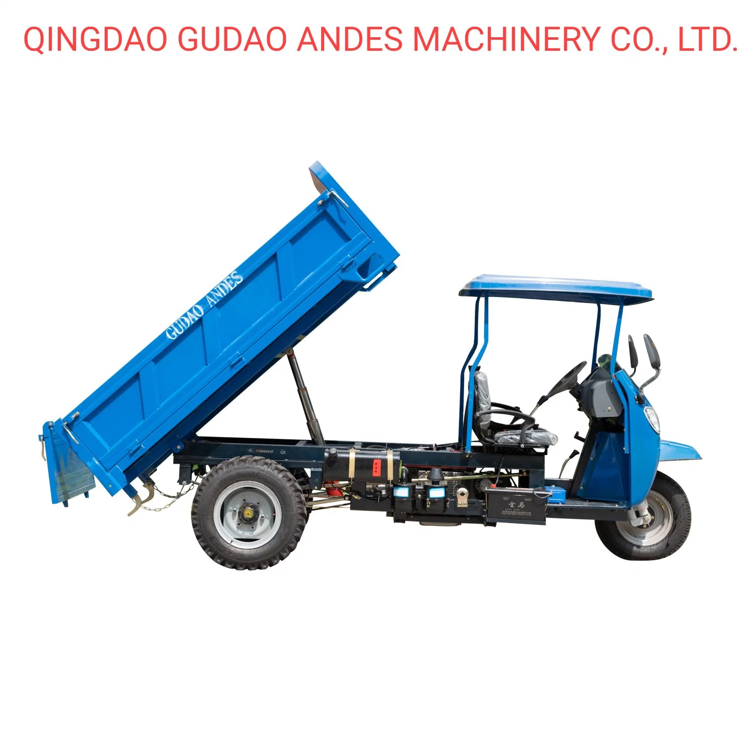 Three Wheel Truck Tricycle with Rops/Diesel Tricycle with 3 Ton Loading Capacity and Sunshade/Guta/Light Truck Three-Wheeled Tricycle Guta