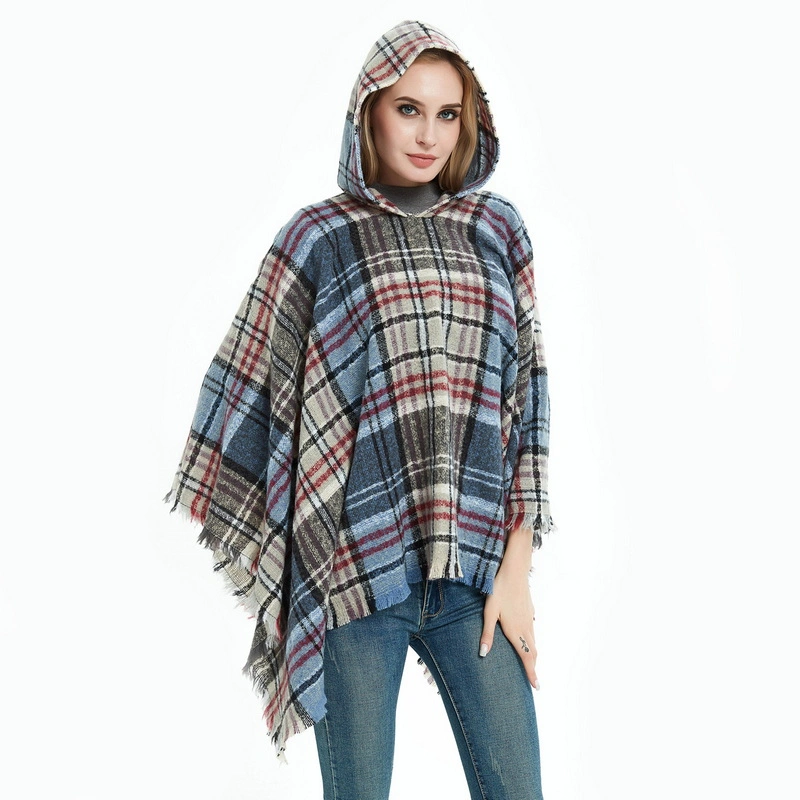 Hochwertiger Kapuzen Schal Wrap Poncho für Damen