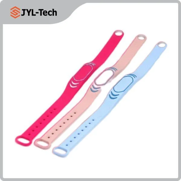 Manufacturer Custom FM08 Bracelet Band RFID PVC Silicone Slap Wristband