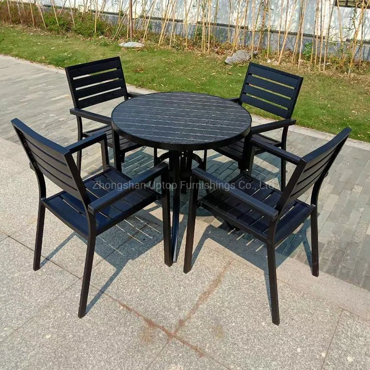 Dining Furniture Plastic Wooden Chairs and Tables Set for Outdoor (SP-OC722)