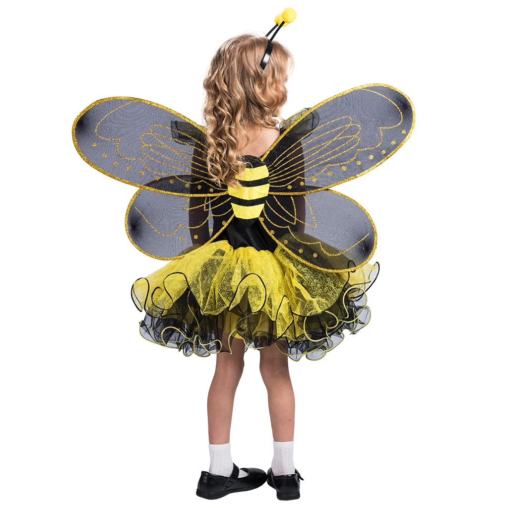 Cosplay personalizado papel parte Juego de Halloween Disfraces para niños de Cosplay Abeja Jumpsuit