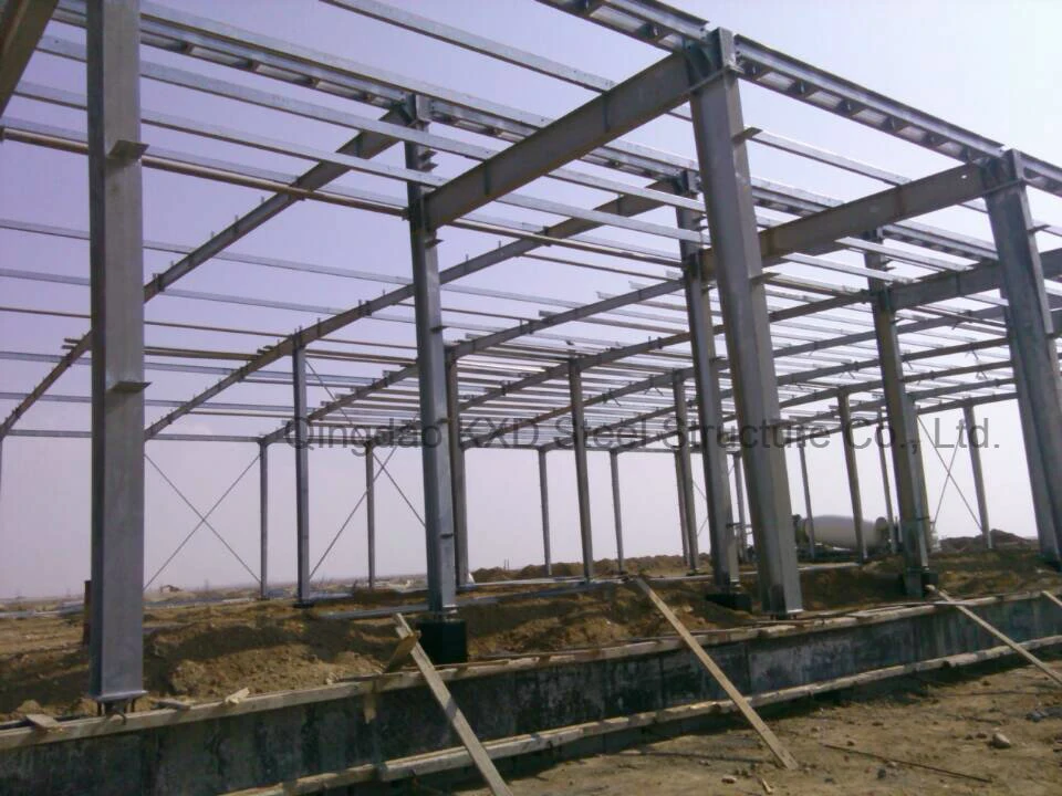 Glvanized Frame Steel Structure Construction Warehouse Building (KXD-SSW2011)