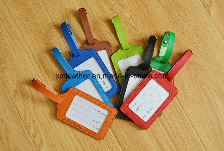 Promotional Soft PU Leather Name Tag for Travellling