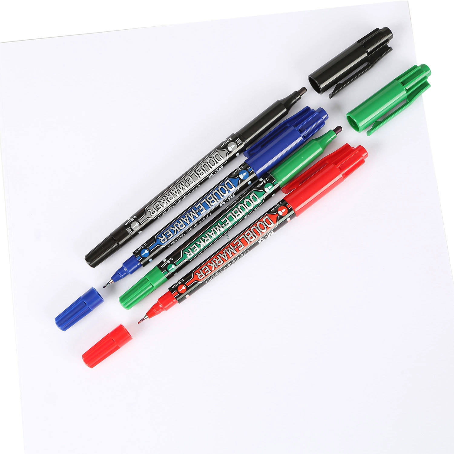 M&G Black Double Tips Permanent Marker for Both Broad and Extra Fine Writing