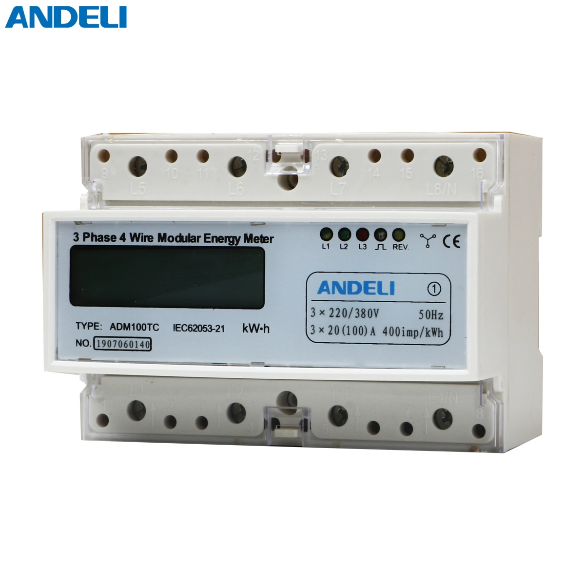 Adm100tc 10-60A 3 Phasenmessgerät für digitale Energie