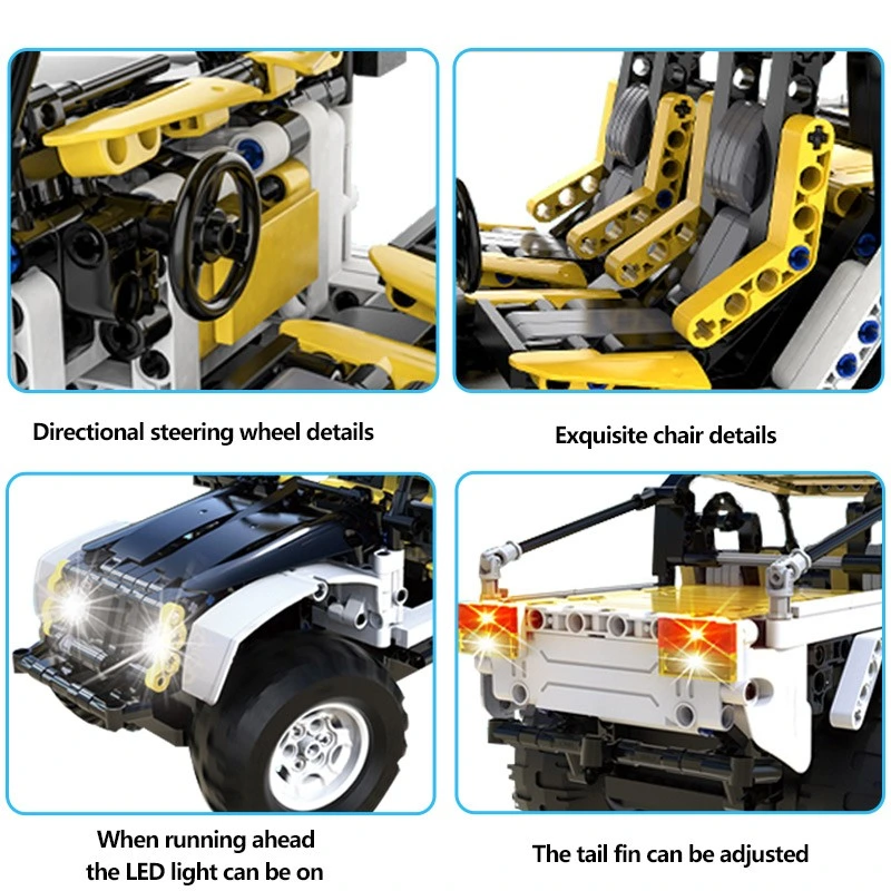 Children Kidconstruction Intelligent Assembled Building Block Brick SUV Armored Buggy Truck City off-Road Remote Control Electric R/C Vehicle Car Set Model Toy