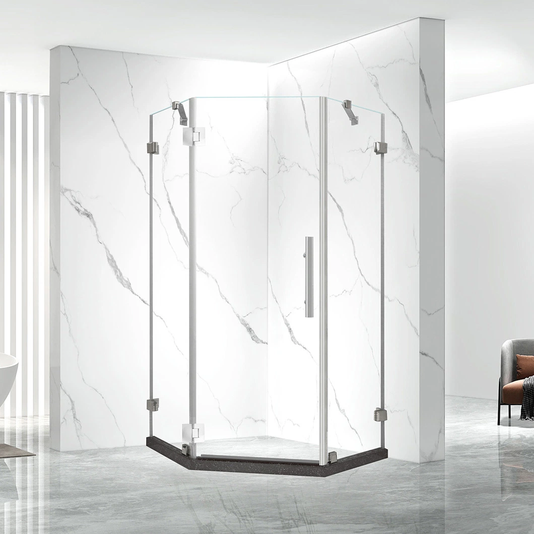 Qian Yan Corner Shower Enclosures China Luxury Stand up Shower Factory High-Quality Modern Design Style Extravagant Stainless Shower Room