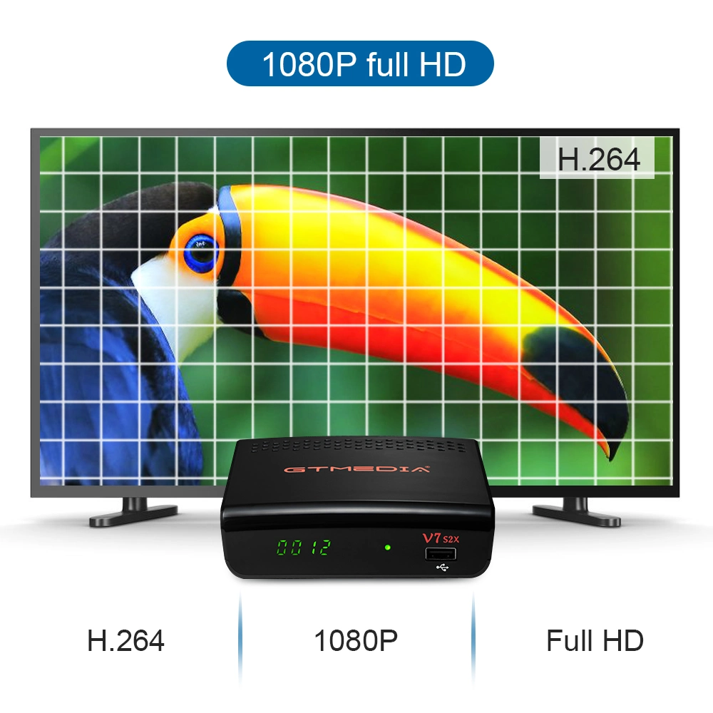 Gtmedia V7s2X HD-Unterstützung DVB-S S2 S2X Satelliten-TV-Receiver Feld