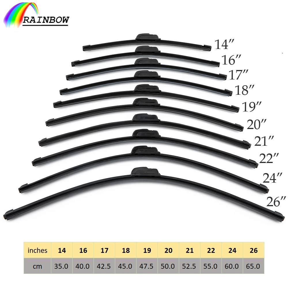 Precio competitivo Accesorios para el exterior de coches Soft Frameless 28"-14" adaptador de pulgada todo Tipos Ventanas/parabrisas/limpiaparabrisas escobillas