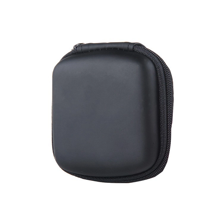 Custom Black Square Waterproof Portable EVA Earphone Mini Case Wireless Headset Storage Bag