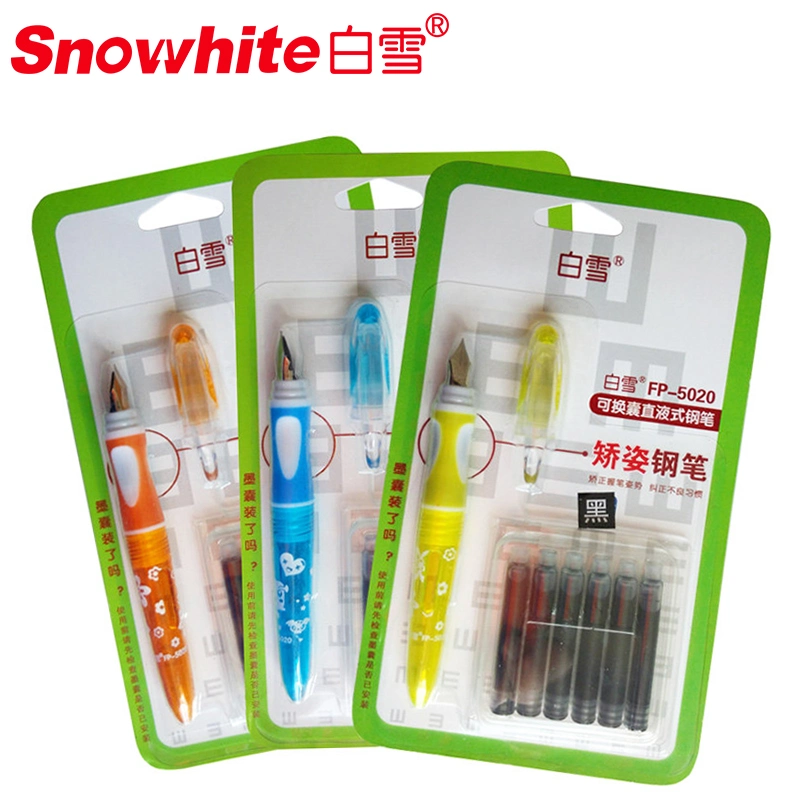 Stationery Free Ink System Ink Pen with Cartridge Comfy Grip Posture Correcton Fountain Pen