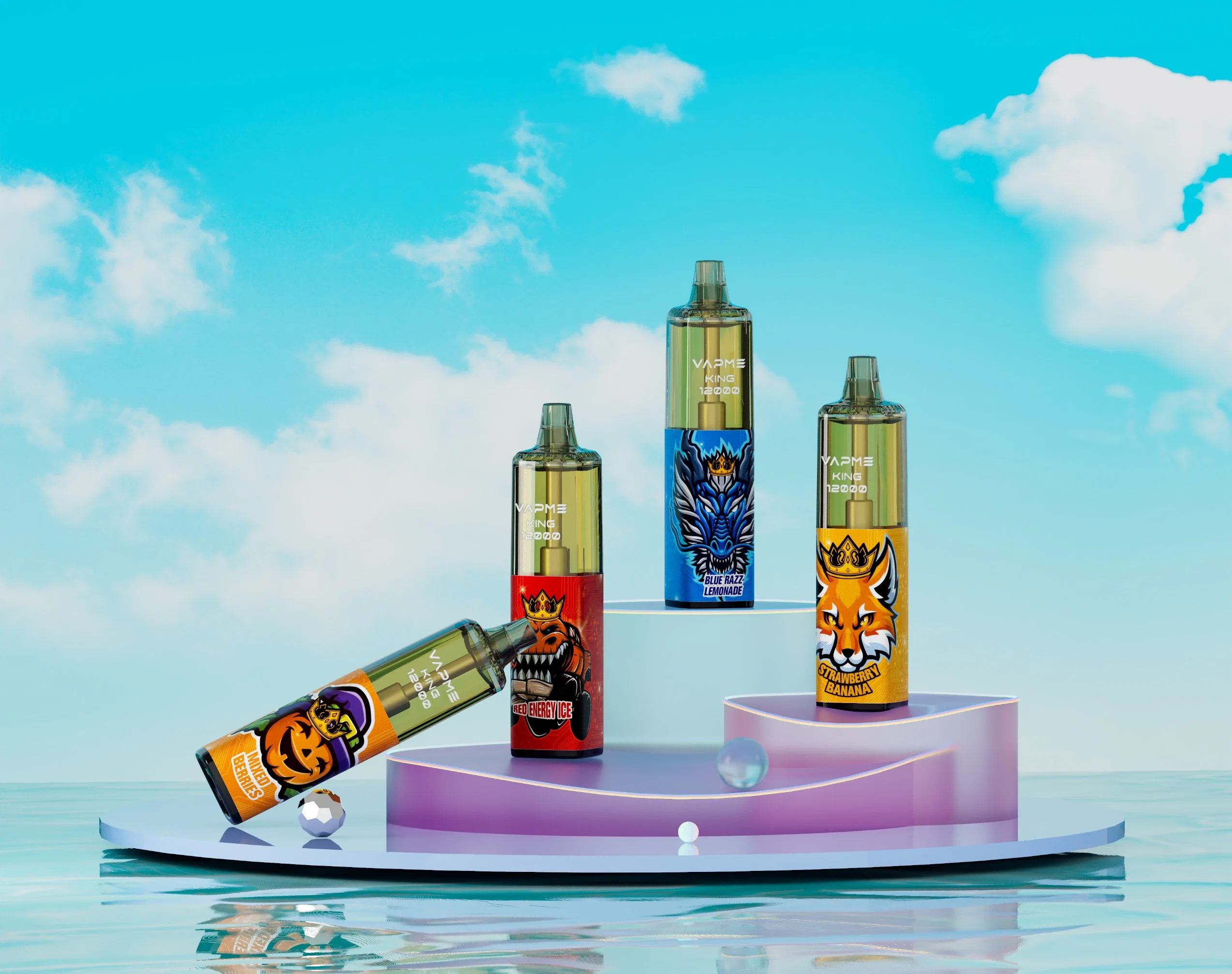 Vapme King 12000 puffs 12 saveurs 5% nicotine sel Vape