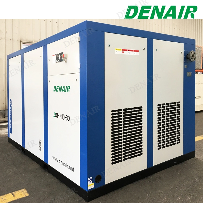 High Pressure 16-40 Bar Fixed Speed Drive Oil Lubricated Electric Two Stage Rotary Double Screw Type Air Compressor Price