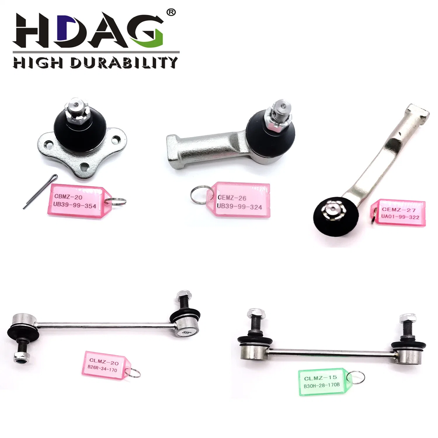 OEM Hdag Yuhuan Tirante Venta caliente extremo Rack brazo control estabilizador Rótula Link Proveedor de Mazda626,2,323,6,Titan,Homenaje,RX-8,MONOVOLUMEN,929,B-Serie,CX-7,B2600.