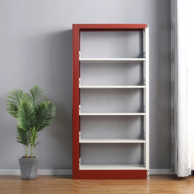 Customized Bookshop Racks Adjustable Steel School Library Bookshelf Reading Room Shelves