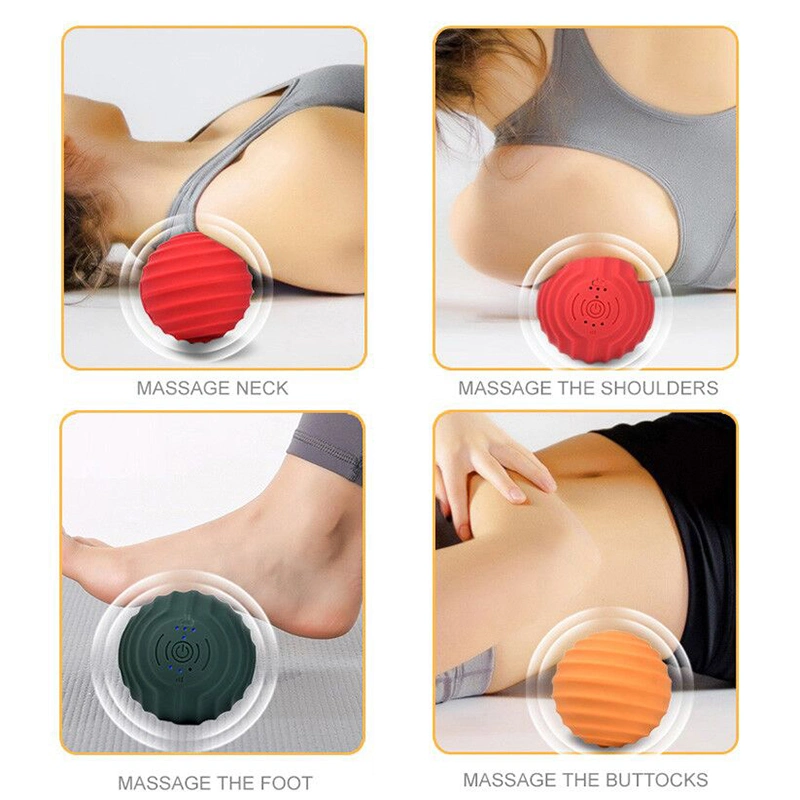 New Vibrating Massage Ball Yoga Massager Roller Sports Massage Ball for Body Relax