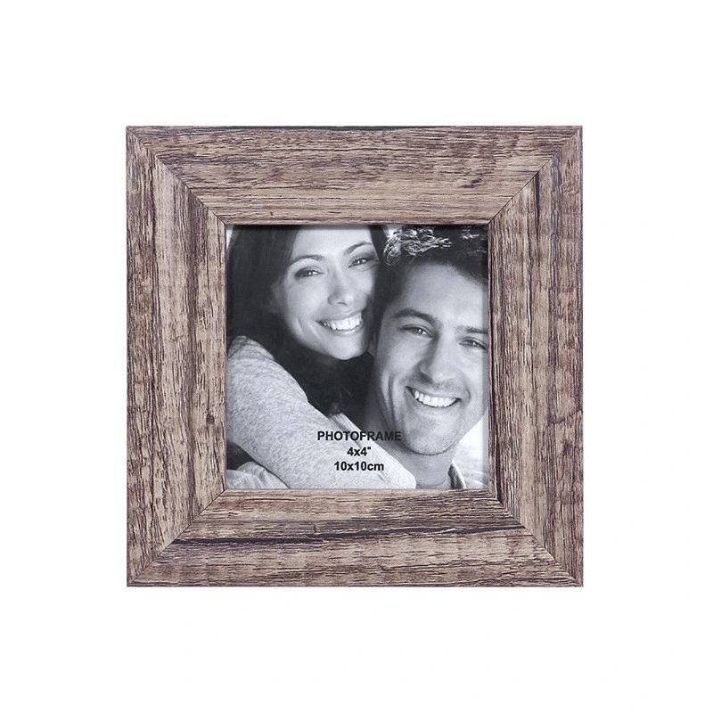 Rustic Gray Wood Pattern Art Photo Frame Home Decoration