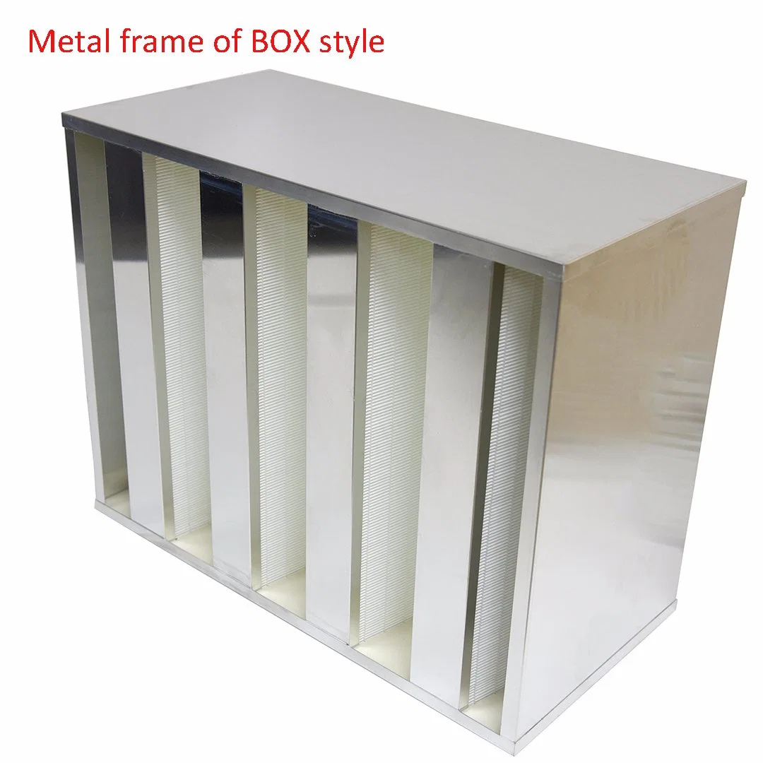 Box Type V-Bank HEPA Filter with High Efficiency (plastic frame)