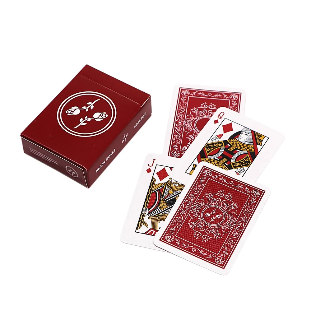 O plástico e papel sublimação em branco Design personalizado jogo de cartas de jogar com a impressão da caixa de PVC cartões de póquer