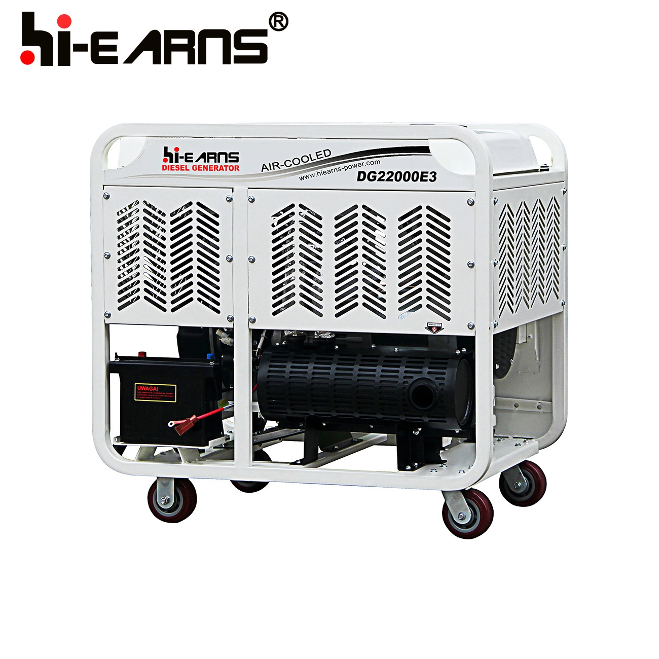 16kw Motor Diesel de tipo abierto ruedas y asa de apoyabrazos tipo portátil 20kVA Air-Cooled generador con 18kw a 50Hz