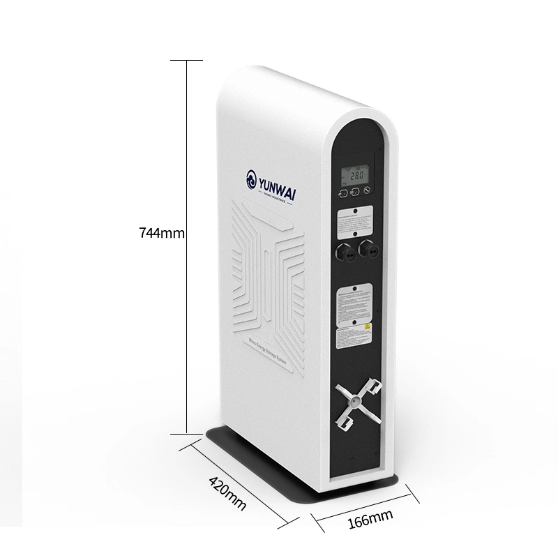 بطارية LFePO4 Lithium LED مثبتة على الحائط بالطاقة الشمسية + شاشة LCD شرفة تخزين الطاقة النظام