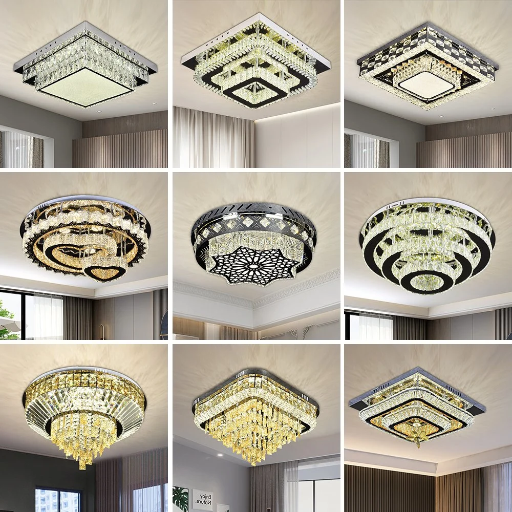 Modern Acrylic Square Chandelier Lamp Living Room Bedroom Home LED Ceiling Lights