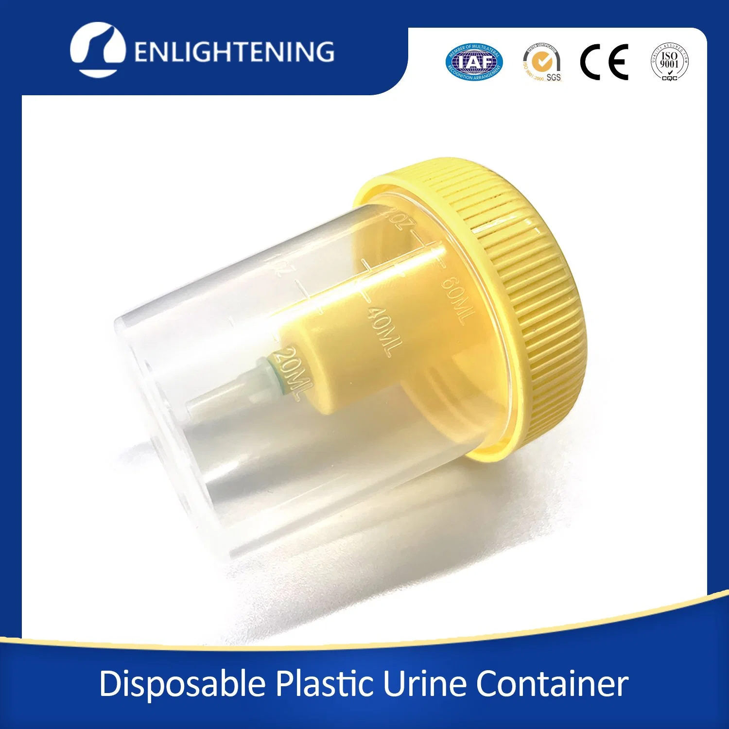 Qualidade elevada estéril de plástico descartáveis Teste Médica o copo de amostra de urina estéril contentor 30ml de contêineres de fezes