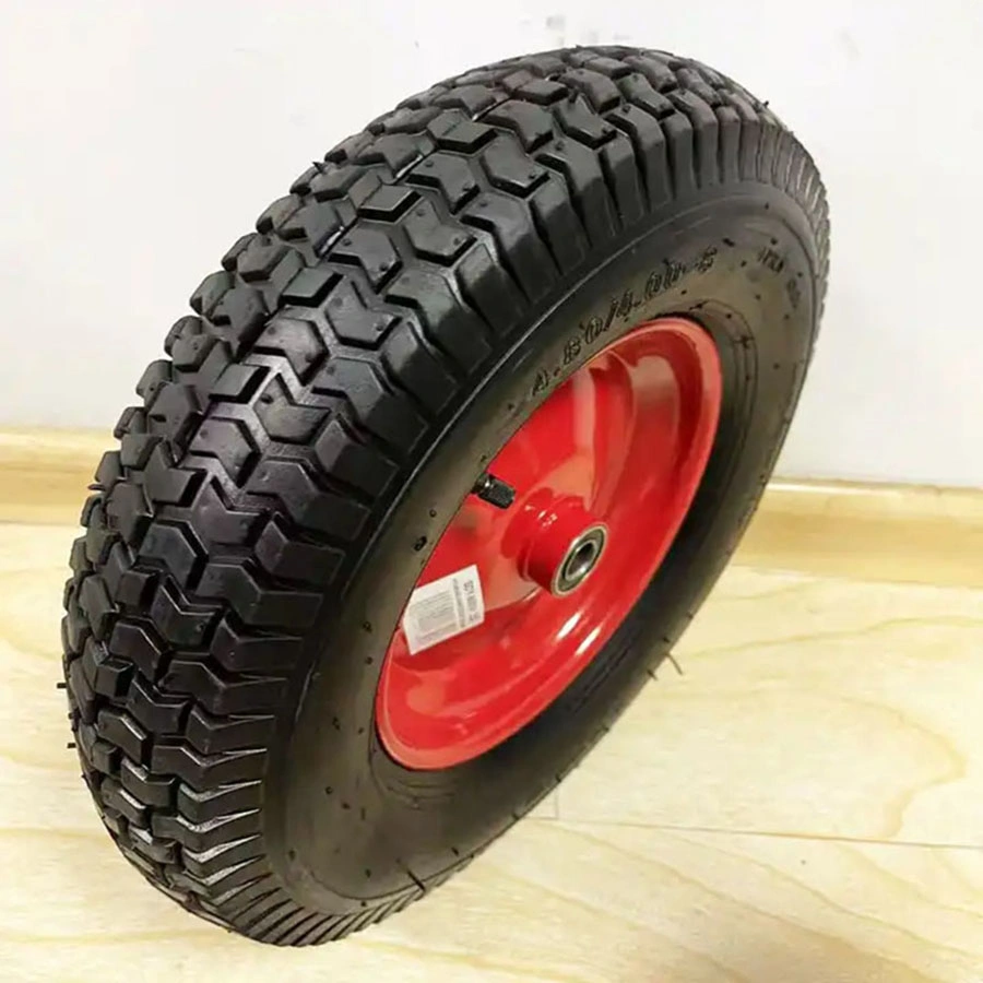 Gute Qualität Reifen 3,50-8, 400-8 Gummi-Pneumatikrad für Trolley / Schubkarre