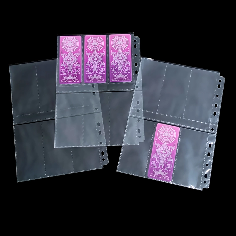 Transparent Yeluoli Game Card 9 Pocket Page Protector Trading Card Sleeves with PP