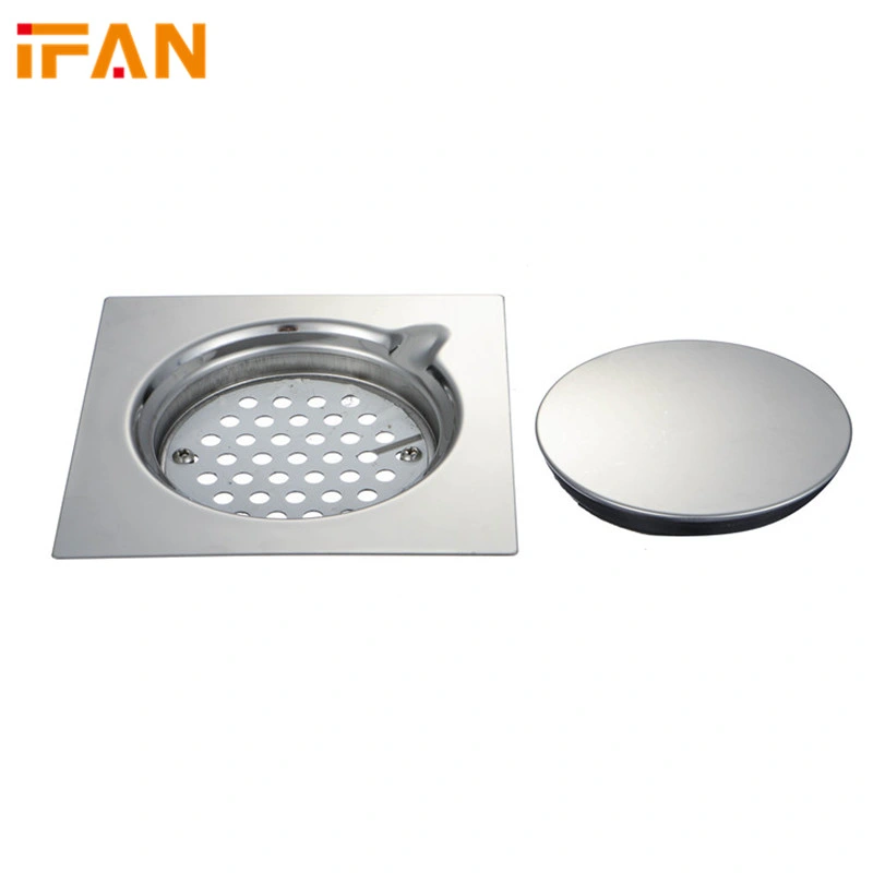 Ifan Square Floor Drain 15-20cm Stainless Steel Bathroom Floor Drain