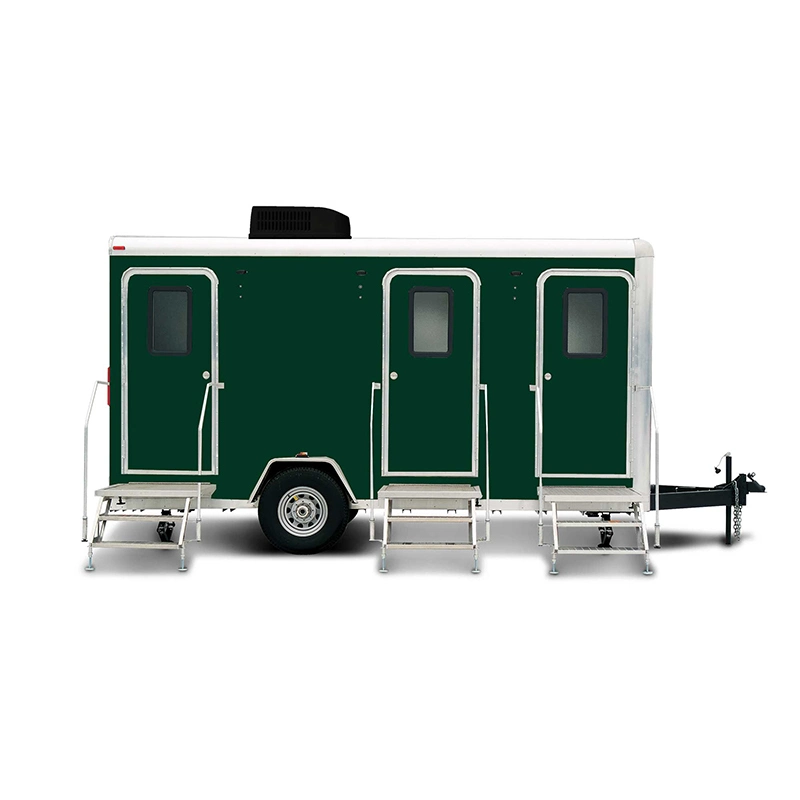 Toilet Trailer Bathroom Restroom with Sewage Bucket and Clean Bucket Portable Outdoor Mobile Toilet Wc Trailer