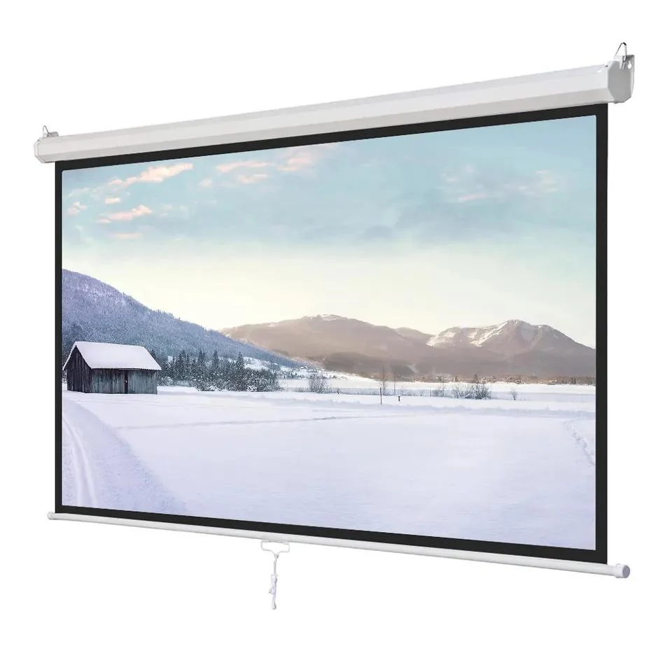 72" 4: 3 Manual Wall Projection Screen, Matte White