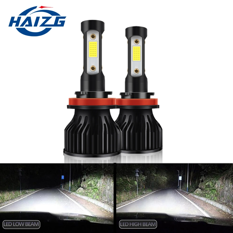 Haizg 4-Sides Car LED Light Bulb 10000lm X7 50W Auto LED Headlight