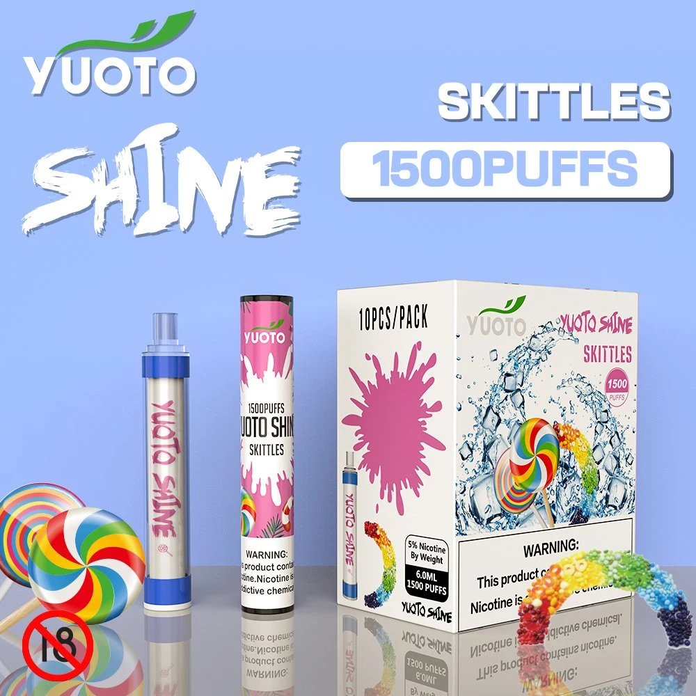 2021 Best Quality Most Popular Yuoto Shine 1500puffs Puff The Electronic Cigarettes