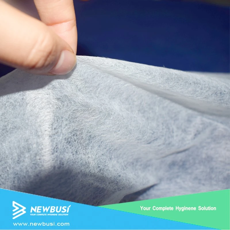 Nonwoven de pañal hoja superior y en relieve suave algodón sentir Nonwoven Fabric para adultos Pañales Hoja superior