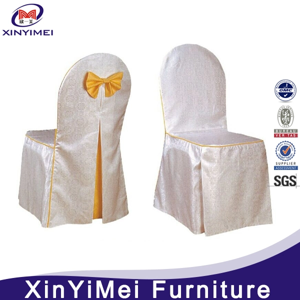 Fancy Pleated Skirt Chair Cover Lycra Elastic Hotel Banquet Chair Cover for Wedding (XYM-BC42)