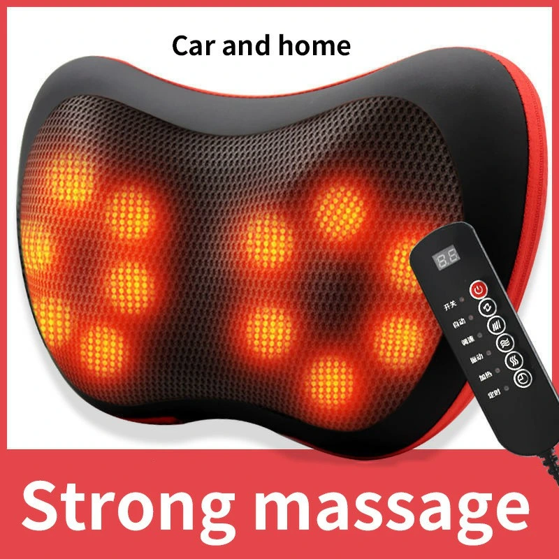 Almohada de masaje eléctrico de cuello Shiatsu sin cable. Almohada de masaje portátil