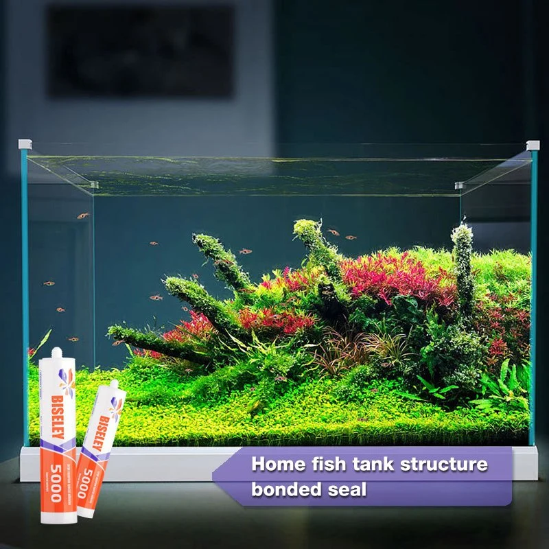 BSL-5000 حامضي سيليكون الختم الكبير الزجاج Aquarium الهيكل لاصق خاص مادة منع التسرب للأغراض العامة (GP)، مادة الغراء سريعة التغرية