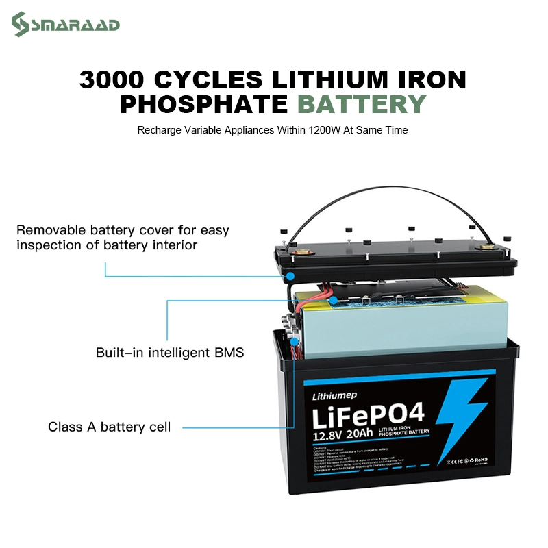 Smaraad Energy Storage Connected in Parallel Battery for Household With12V 20ah