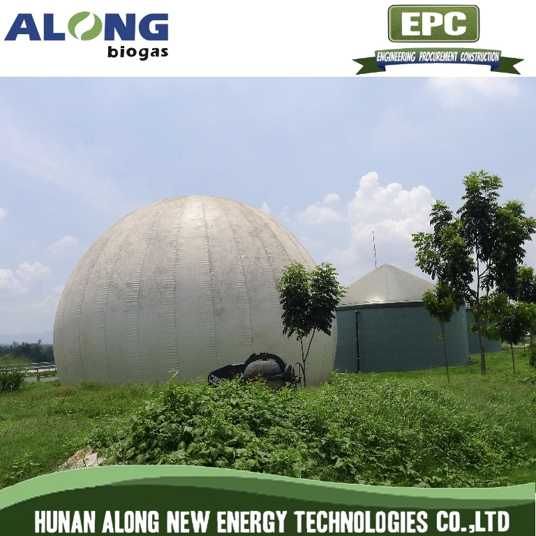 Double Membrane Biogas Storage Holder Free Standing Methane Holding Bag