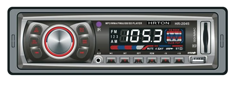 2045 Fixed Panel Double USB FM Bluetooth LCD Car MP3 Audio