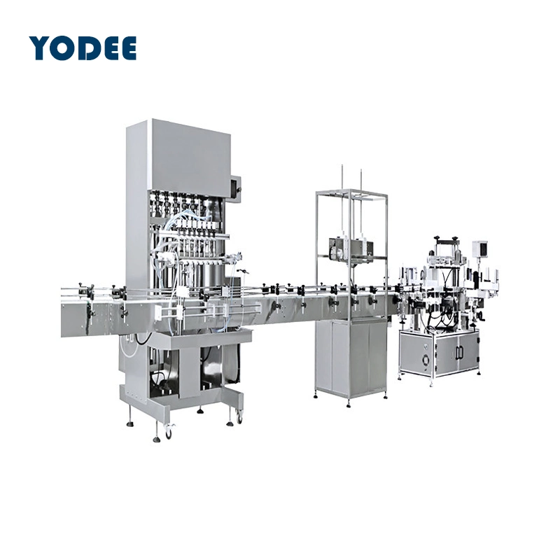 50ml 100ml 200ml Paste Cream Lotion Gel Cosmetic Mayonnaise Sauce Oil Food Liquid Shampoo Bottle Full Automatic Filling Production Line Capping Labeling Machine