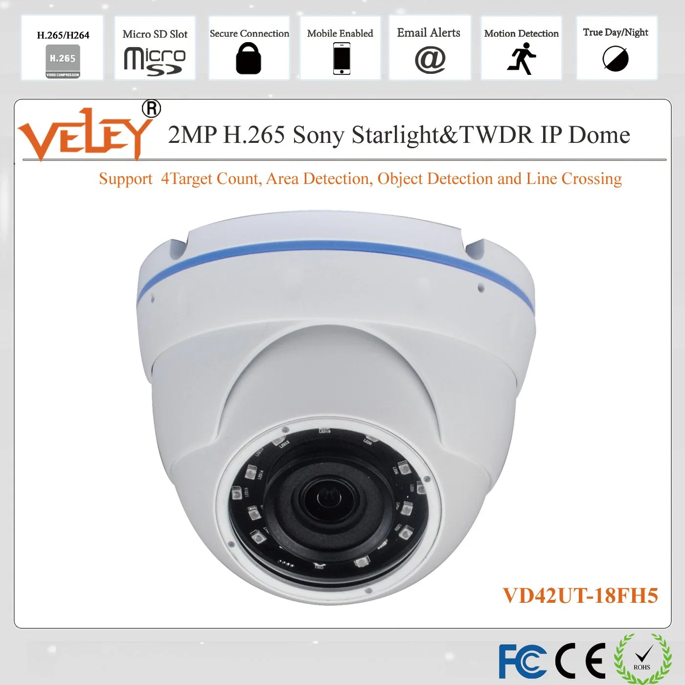 China CCTV Security Camera Waterproof Video Network Dome IP Camera