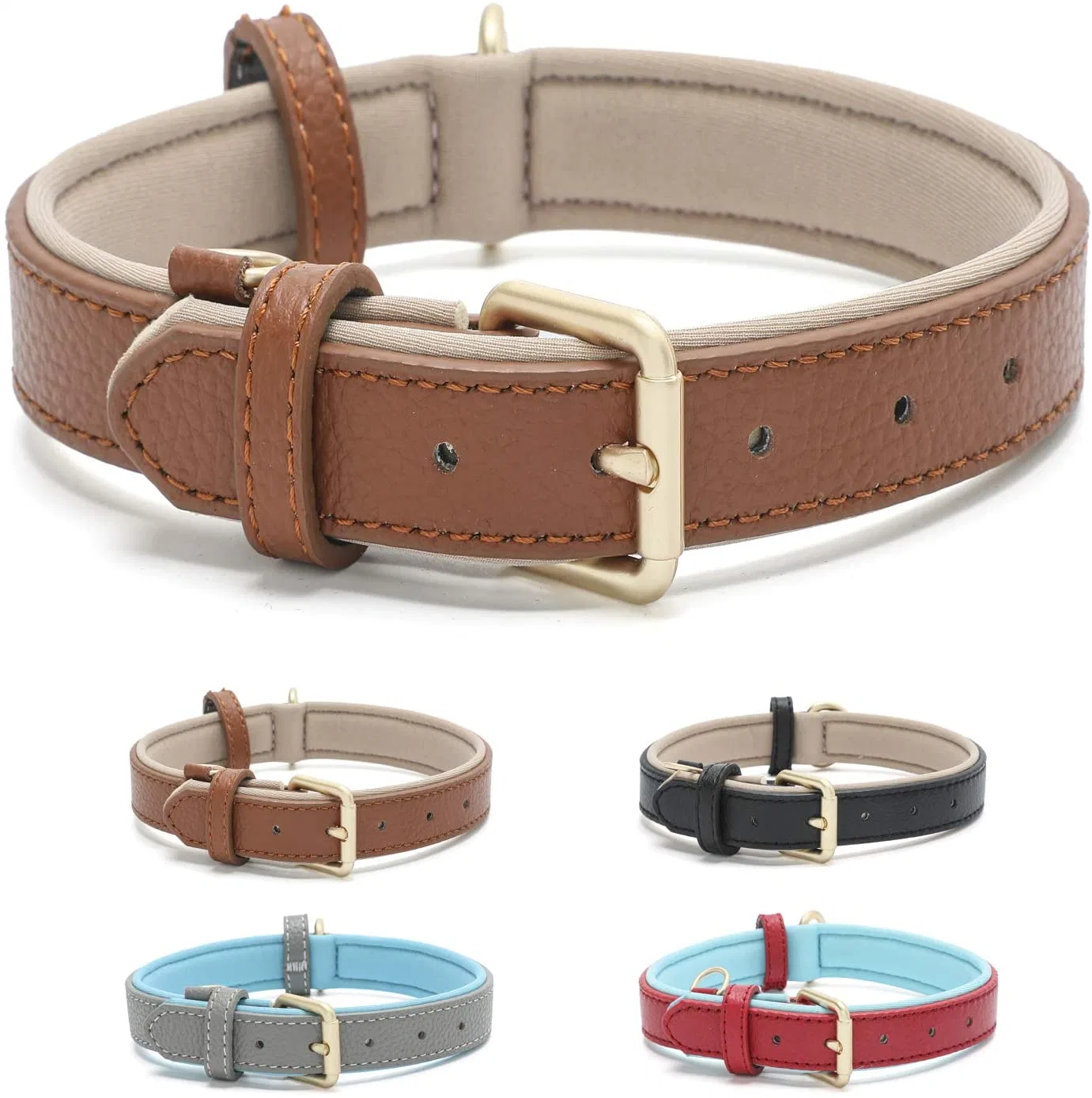 Flexible and Ultra Soft Leather Dog Collar Pet Product