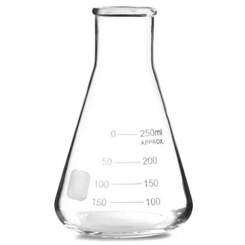 Laboratoire de chimie des Verrerie 500 ml Erlenmeyer gradué à col large étroit Flacon conique en verre borosilicaté à col