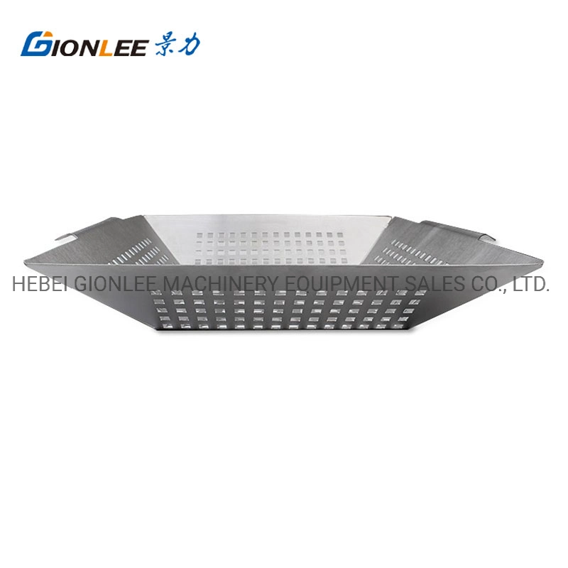 430 Stainless Steel Grill Basket Stamping Square Holes