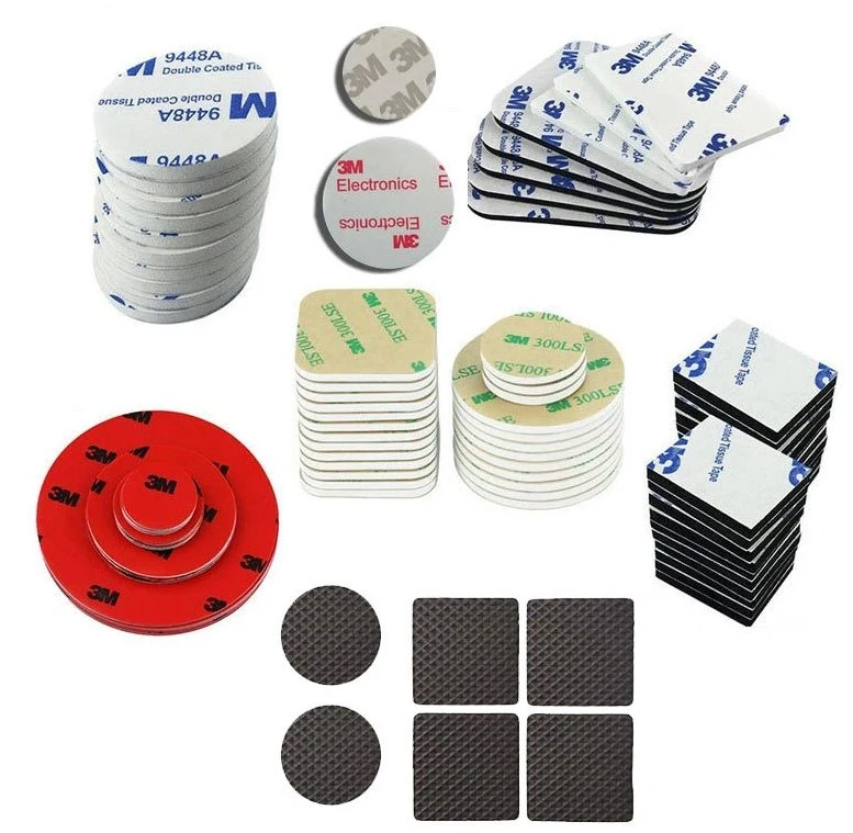 Adhesive Mounting Tape Stickers - Round and Square Double Sided Tape PE Vh B Foam Tape