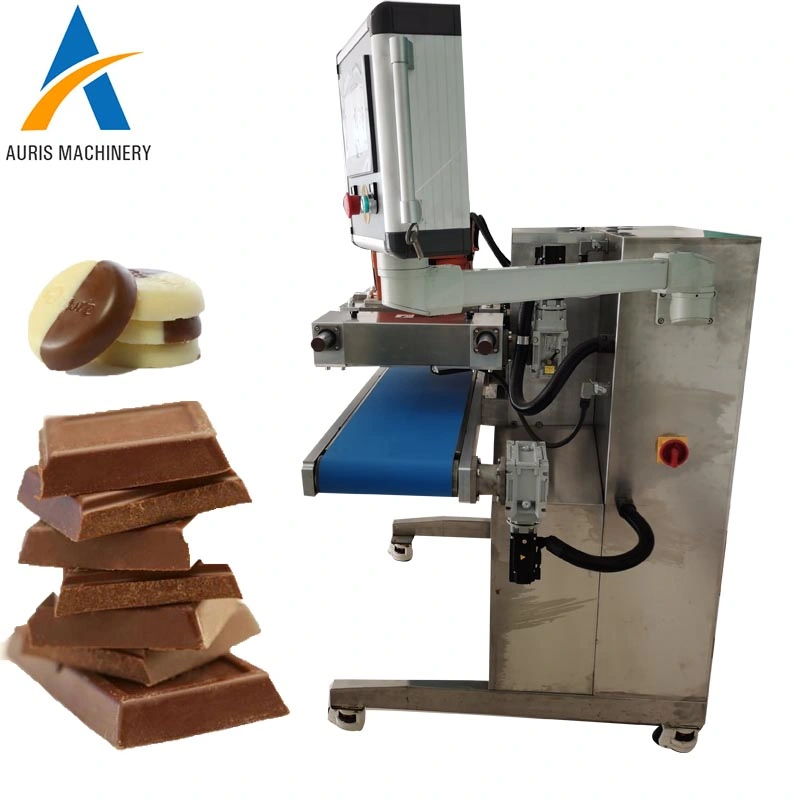 Dos máquinas de Snack Industrial Centro de Color de relleno de chocolate caliente Dispenser depositante hacer máquina de formación de la barra de chocolate