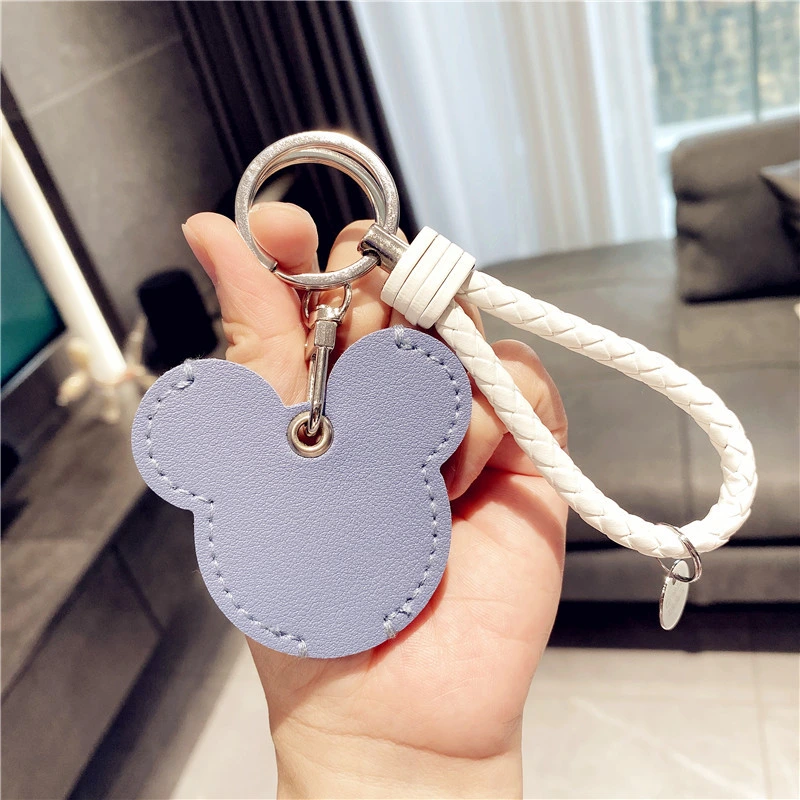 Leather Personalized Keychains Custom Leather Keychains Engraved Elegant Keyrings with Rings for Keys